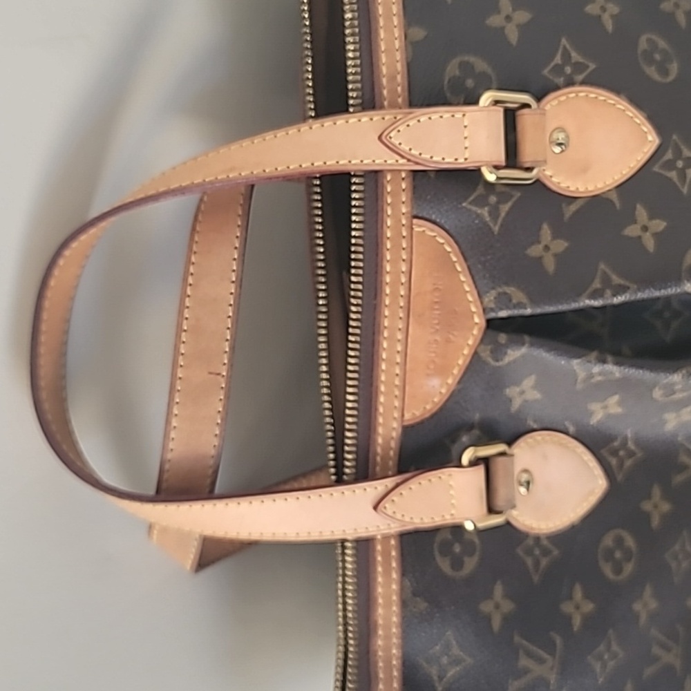Louis Vuitton Classic Monogram Tote with Tan Accents